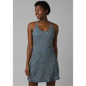 PRANA Gray Speckled Sleeveless Racerback Mini-Length Activewear Dress Medium